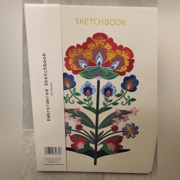 Other - Floral Embroidered Sketchbook - Multicolor